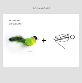 Cute Bird Design Cat Teaser Toy, SimulationParrot Cat Teaser Toy, Interactive Cat Teaser Toy,Pet Supplies Catbirdtoy Catnip (Option: Green)